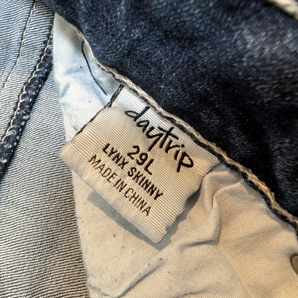 Daytrip Lynx Skinny Jeans Size 29L - Picture 3 of 5